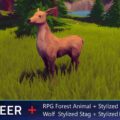 Stylized Deer – RPG Forest Animal + Stylized Wolf + Stylized Stag + Stylized Moose