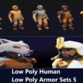 Low Poly Human – RPG Characters + Low Poly Armor Sets 5