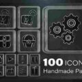 100 Handmade Icons Pack