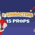 Santa Claus and Elves Christmas Characters + Toon Shader