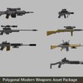 Polygonal Modern Weapons Asset Package