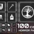100 Horror Icons Pack