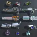 Colorful Sci-Fi Weapons and Items Pack